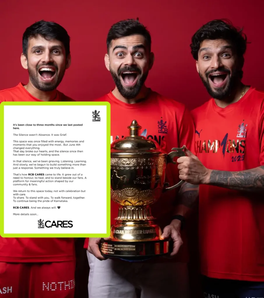 “After Bengaluru Stampede, RCB Shares Emotional Note and Launches ‘RCB Cares’”