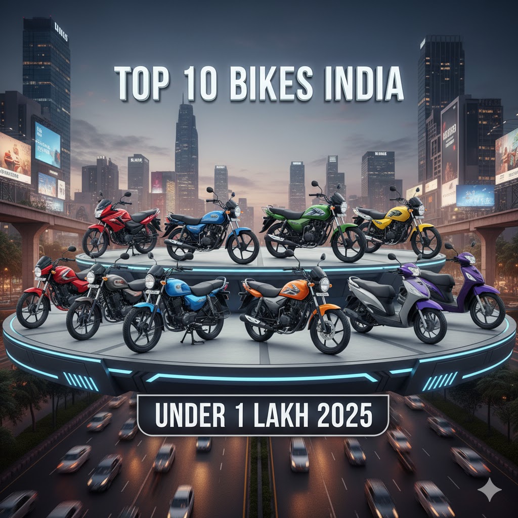 Top 10 Bikes in India Under 1-lakh 2025