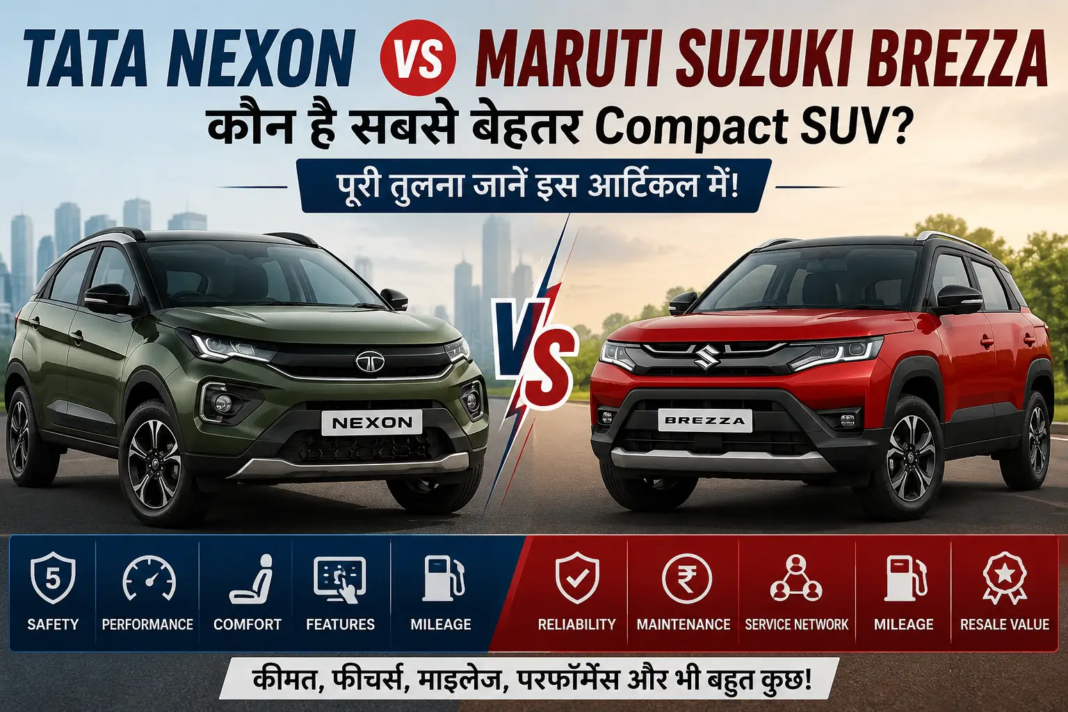 Tata Nexon vs Maruti Suzuki Brezza