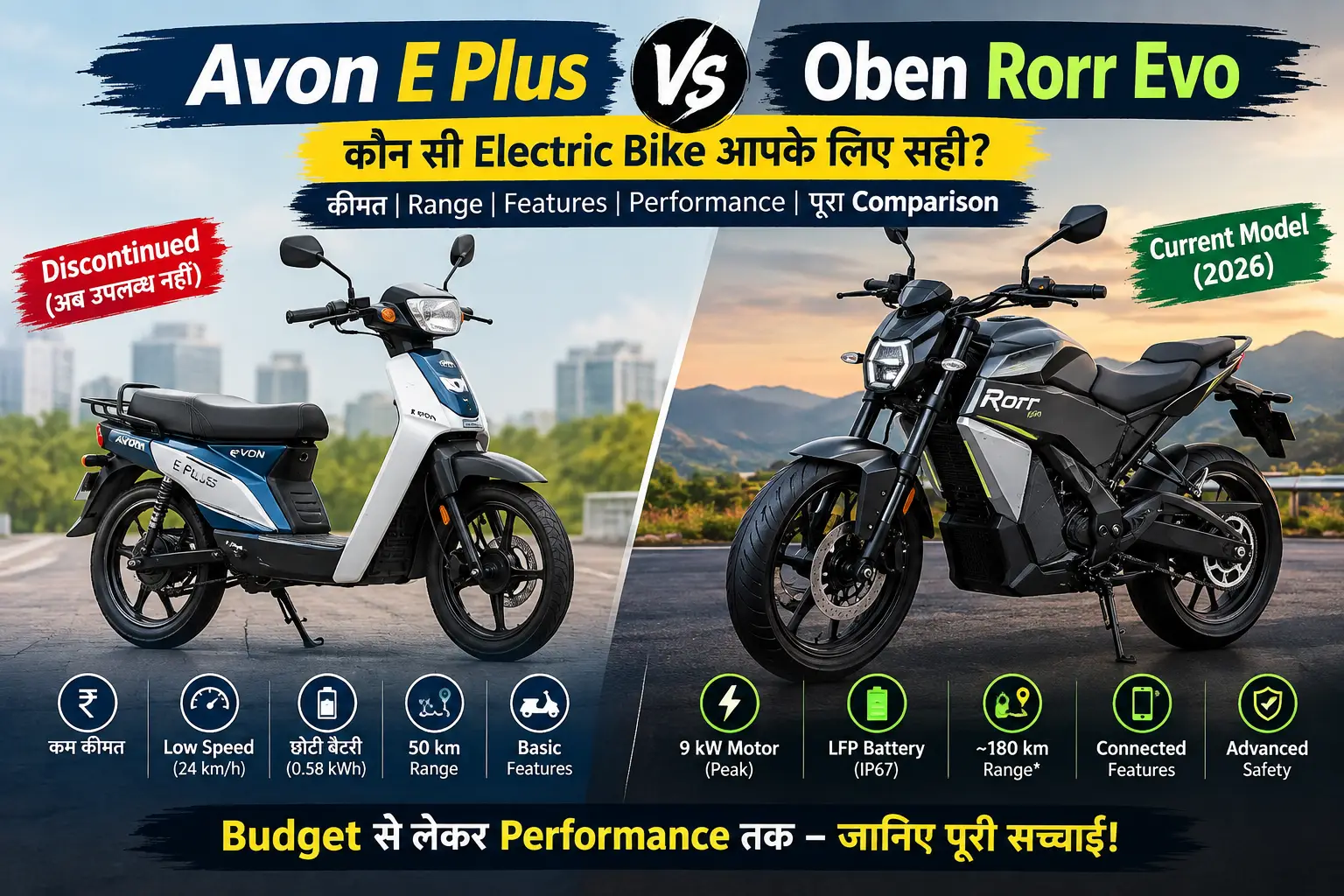 Avon E Plus vs Oben Rorr Evo 2026